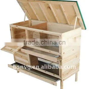 Wooden Rabbit Hutch thumbnail-1