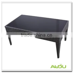 Poly Rattan Dining Table,Black Glass Poly Rattan Handmade Dining Table thumbnail-1