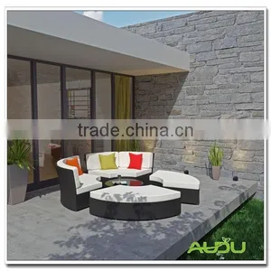 Audu Garden Furniture Sets Wicker Round Sun Bed,Round Daybed thumbnail-5