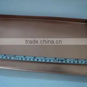 Rectangle Square Trays in Copper and Gold Finish thumbnail-2
