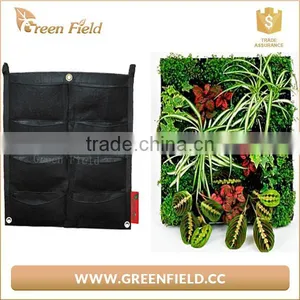2017 Green Field Black Felt Vertical Planter Garden Living Wall Decor Flowers Grow Bag for Herbs Strawberries thumbnail-3