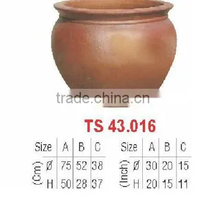 Vietnam Large Outdoor Rustic Garden Pottery Pot Planters thumbnail-1