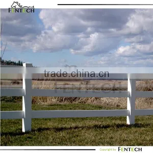 White 3 Rail Garden Fence Pvc thumbnail-2