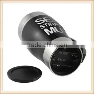 Stainless Lazy Self Stirring Mug Auto Mixing Tea Coffee Cup Office Gifts Black thumbnail-3