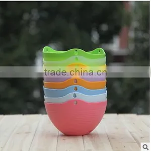 Home Garden Plastic Flower Pot Hanging Planter With Iron Chain thumbnail-2
