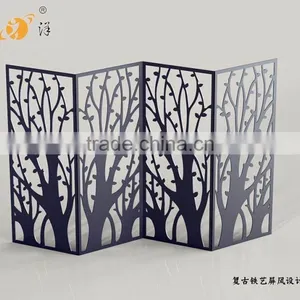 Interior Decoration Cheap Art Screen Classical Design Metal Folding Screen thumbnail-2