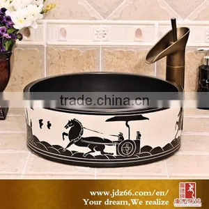 Hotel or Home Use Ceramic Resin Wash Basin of Ancient Greece Style thumbnail-1