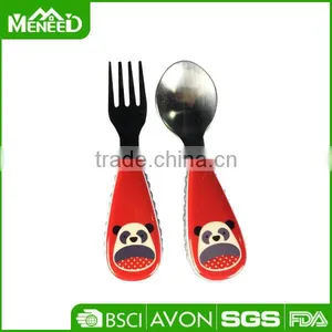 Children Safety SGS Pass Factory Directly Price Cute Mini Spoon and Fork thumbnail-1