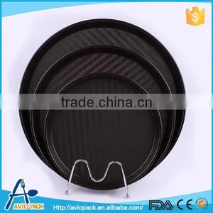 Coffee Colored Round Plastic Serving Tray for Cafe /hotel thumbnail-1