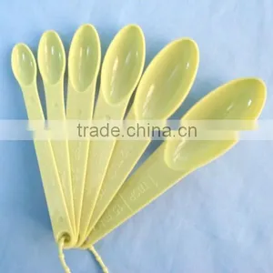 6 Pcs Plastic Measuring Spoon Set,yellow thumbnail-1