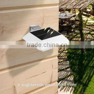 Cheap Good Quality Solar Powered 4 LED PIR Motion Sensor Outdoor Wall Light Garden Yard Path Lamps thumbnail-3