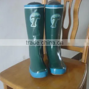 Women Patterned Rubber Rain Boots Flat Sole Outdoor Eco-friendly Rain Boots thumbnail-1