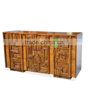 Buffet Modern Style For Living Room With Irregular Patrons Face , Teak Wood thumbnail-2