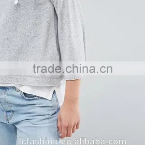 Wholsale Sweatshirts 2017 New Style Women Two Pieces Long Sleeve Loose Pullovers Hoodie thumbnail-5