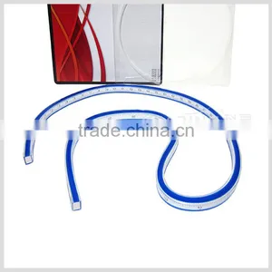 Kearing Brand 60cm Flexible Plastic Curve Ruler With Blister Card Package for Fashion Design#KF-60 thumbnail-4