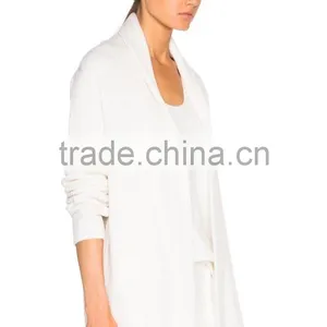 Women 100% Cashmere no Button Fancy Cardigan Sweater thumbnail-3