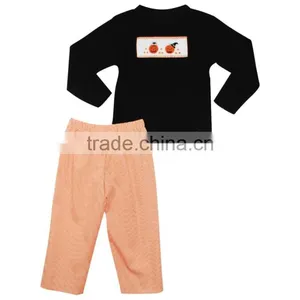 Long Smocked Children Clothing Wholesale Boy Pant Sets thumbnail-1