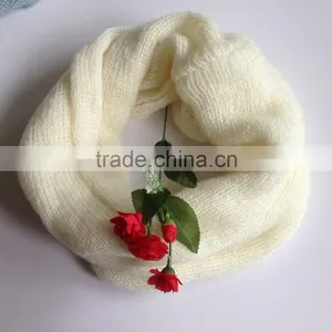 Black Color Fashion Winter Knitted Factory Produce Fashion Cheap Circle Scarf thumbnail-4