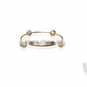 Sterling Silver Gemstone Bracelets With Rose Quartz thumbnail-1