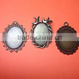 21x12mm Metal Bezel Connector Charms Diy Small Metal Bezel Charms for Jewelry Accessories thumbnail-6