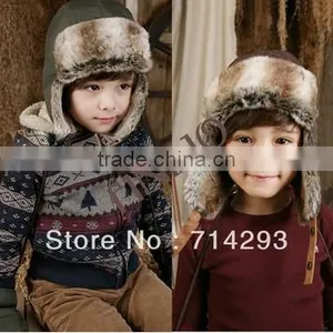 Kids Winter Plush Winter Bomber Cap With Earflaps 9453 thumbnail-1