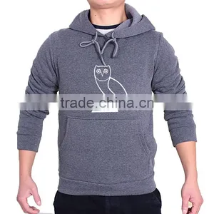 Top Quality Men Sportswear Custom Printing Hooded Hoodie Pullover Tracksuit Hoody Gym Sportsman Wear Slim Hood Sweatshirt thumbnail-1