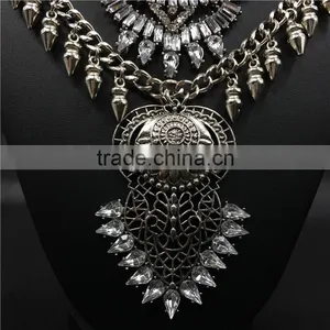 Express Chinese Imports Wholesale Imitation Silver Chain Statement Necklace Jewelry Accessories Jewellry for Women thumbnail-6