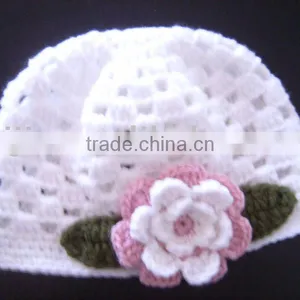 Crochet Hats With Flower thumbnail-1