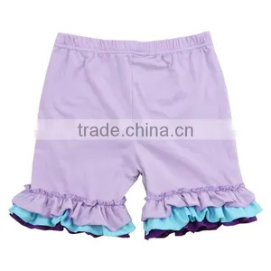 2017 Hot Sale Boutique Cotton Baby Clothes Girls Kids Solid Clolor Icing Shorts With Ruffle Shorts thumbnail-2