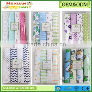 OEM Factory or Stocked Designs 102*76cm Baby Receiving Blanket, Flannel Blanket, 100% Cotton Baby Blanket thumbnail-1