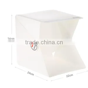 Folding Foldable Portable Mini Photography LED Lightbox Studio for IPhone Samsang LG HTC Smartphone Digital or DSLR Camera thumbnail-4