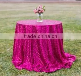 Wedding Blush Champagne Sequin Table Cloth thumbnail-2