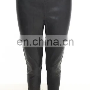 Wholesale Stretch Knit Panel Leather Legging Stretch Pants thumbnail-2