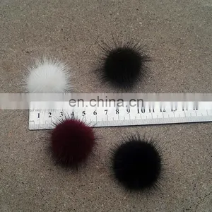 Wholesale Fur Accessory For Iphone And Shoes, Cheap 3cm Genuine Mink Fur Ball Pom 18 Colors Available thumbnail-6