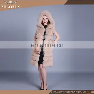 Wholesale China Merchandise Fur Coat Hooded / Fashion Fox Fur Women Vest / Fur Coat thumbnail-1