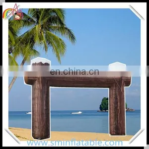 Wholesale Inflatable Arch for Event, Inflatable Wooden Arch for Advertising, Wooden Archway for Outdoor thumbnail-1