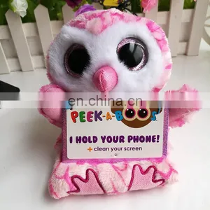 Plush Big Eyes Animal Sriese - OWL ! Beanie Boos, TY - Golden OWL thumbnail-2