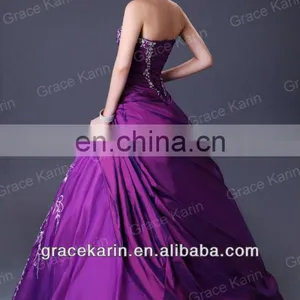 2015 Purple Grace Karin Sweetheart Quinceanera Dresses Strapless High Quality and Cheap CL2515 thumbnail-4