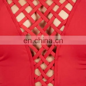 2017 Women Strappy Bikini Push up Padded Ruffle Nude Lace Swimsuit thumbnail-3