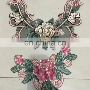 Wholesale New Deisgn Popular Flower Embroidery Sequin Collar thumbnail-3