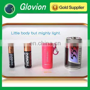 Creative Item! USB Rechargeable Led Torch Light Colorful Portable Led Torch Light With Keychain thumbnail-1