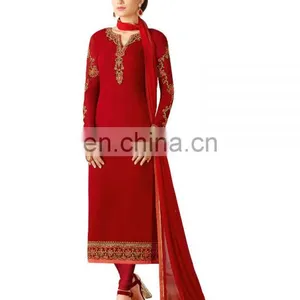 Daily Wear Georgette Salwar Kameez Semi Stitched 2017 thumbnail-1