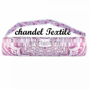Handmade Mandala Ombre Cotton Yoga Mat Bag With Shoulder Strap(Pink) Mandala-Cotton-Yoga-Mat-Bag Purse Yoga Mandala Bag Mat thumbnail-2