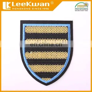 Custom High Quality Embroidered Patch, Sequin Embroidery Patches for School Uniform thumbnail-1