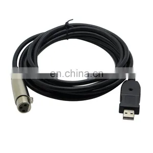 3M 10FT USB Male to 3PIN XLR Female Mic Microphone Converter Cable for Microphones Instruments Recording Karaoke Singing thumbnail-1