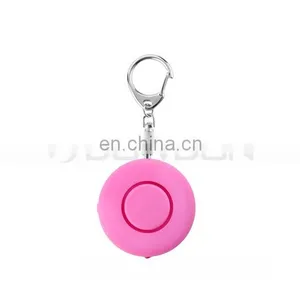 Promotional Gift Round Shaped Mini Keychain Personal Alarm With LED Light thumbnail-3