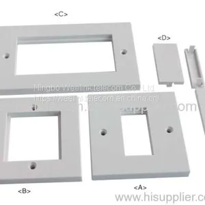 UK 86 Type White Brush Module Face Plate Wall Plate thumbnail-1