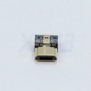 MICRO Male Head Welding Line Gold Plated MK Pedestal 5/2PIN Shell Stainless Steel USB Connector thumbnail-2