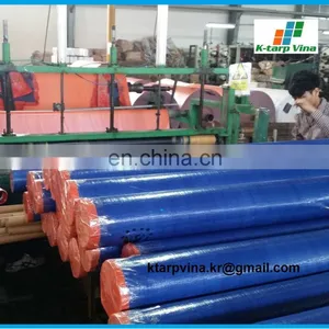 DARK BLUE/ORANGE PE TARPAULIN MADE IN VIETNAM thumbnail-1