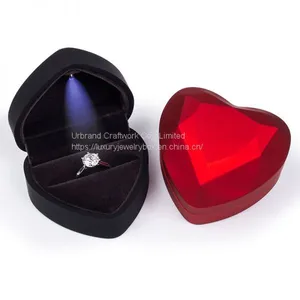 Heart Shaped LED Jewelry Box, Necklace Box, Pendant Box, Ring Box, Jewelry Box Can be Customized Logo thumbnail-3